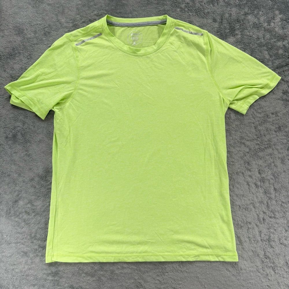 ASICS Men’s Large Short Sleeve Heather Tech Top Safety Yellow Heather‎